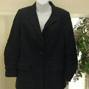 Michael Michael Kors Navy Linen Blazer